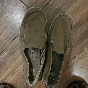 Crocs canvas slip on shoes